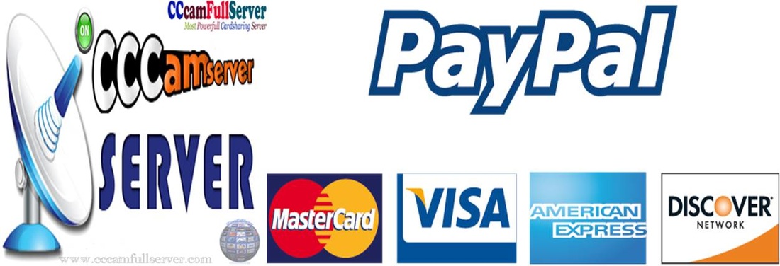 CCcamFullServer accepts PayPal Payments and major credit cards